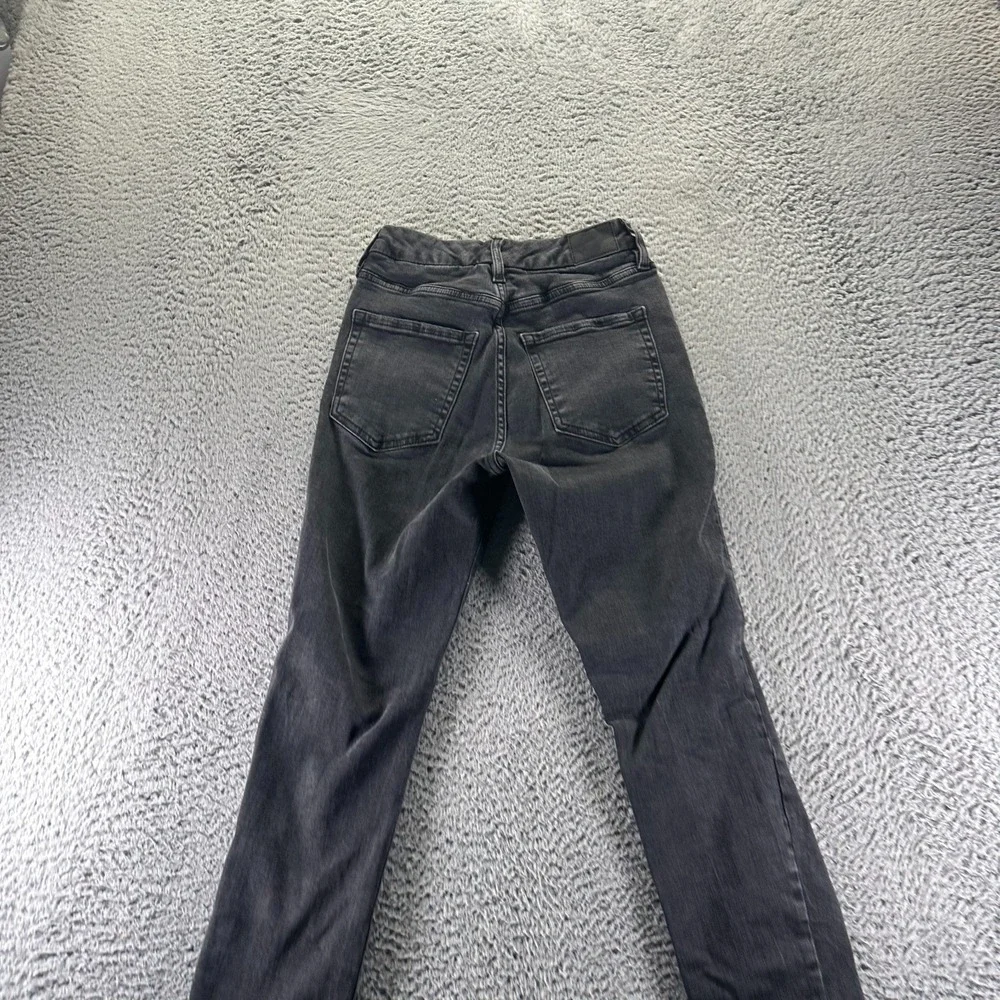 Aeropostale Jeans Womens 2 Black Cotton Denim Jegging Distressed Stretch Hi Rise